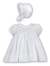 Sarah Louise -c- Girls Christening or special occasion dress & bonnet BB197Y